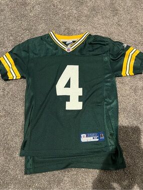 Green Bay Packers Brett Favre #4 Authentic NFL Jersey, Women/Kid Medium